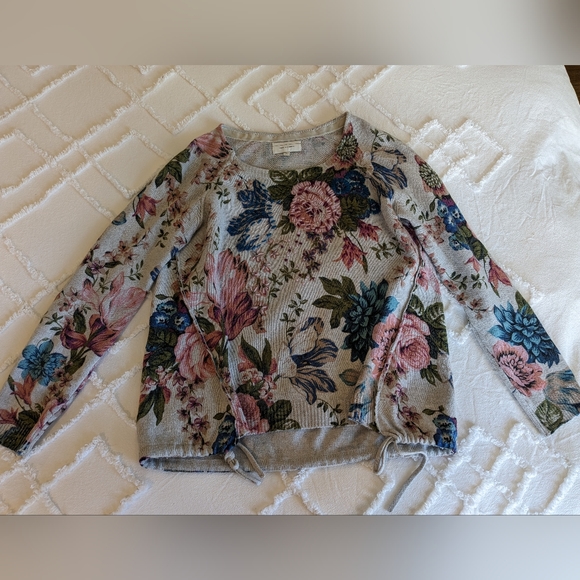 Angel of the North Anthropologie Winter Bouquet Cashmere Wool blend Sweater - Picture 3 of 7